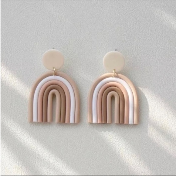 Boho bohemian Rainbow neutral colors Fall New Earrings New In Style - Picture 6 of 7